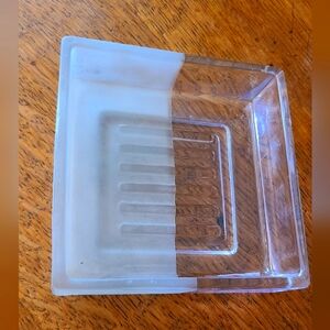 Vintage Soap Dish Mette Ditmer Denmark Frosted Glass